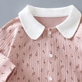 thumbnail image 4 of 12-18 Months Newborn Bodysuit Baby Romper Spring Fall Long Sleeve Cotton Crawling Outfit Bodysuit Warm Home Wear Light Pink Baby Gift, 4 of 4