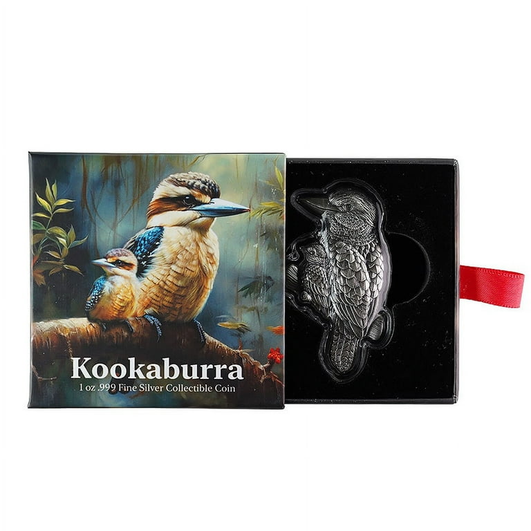 2024 Chad 1 oz Silver Kookaburra Shaped High Relief Coin .999 Fine
