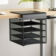 thumbnail image 2 of Safco Onyx Solid Top Horizontal With Hanging Metal Steel Desk Organizer In Black, 2 of 20