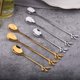 thumbnail image 3 of Cute Spoon Creative Dessert Teaspoon Appetizers Cocktail Coffee Leaf Mini Cake Seafood Stainless Steel Stirring, 3 of 9