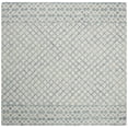 thumbnail image 2 of SAFAVIEH Abstract Ryder Abstract Wool Area Rug, Blue/Ivory, 6' x 6' Square, 2 of 8