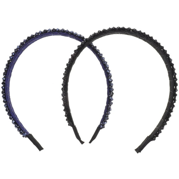 Supvox 2pcs Hair Accessories for Women Elegant Headbands for Women Trendy Navy Blue