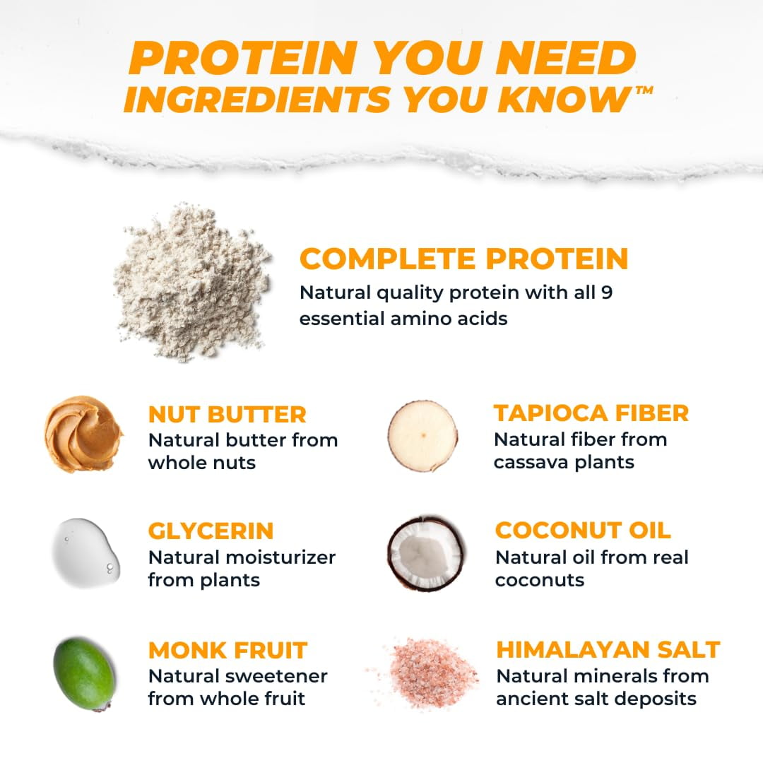 Atlas Protein Bar, Peanut Butter Chocolate Chip, 20g Protein, 1g Sugar, 0g Seed Oil, 12-Pack