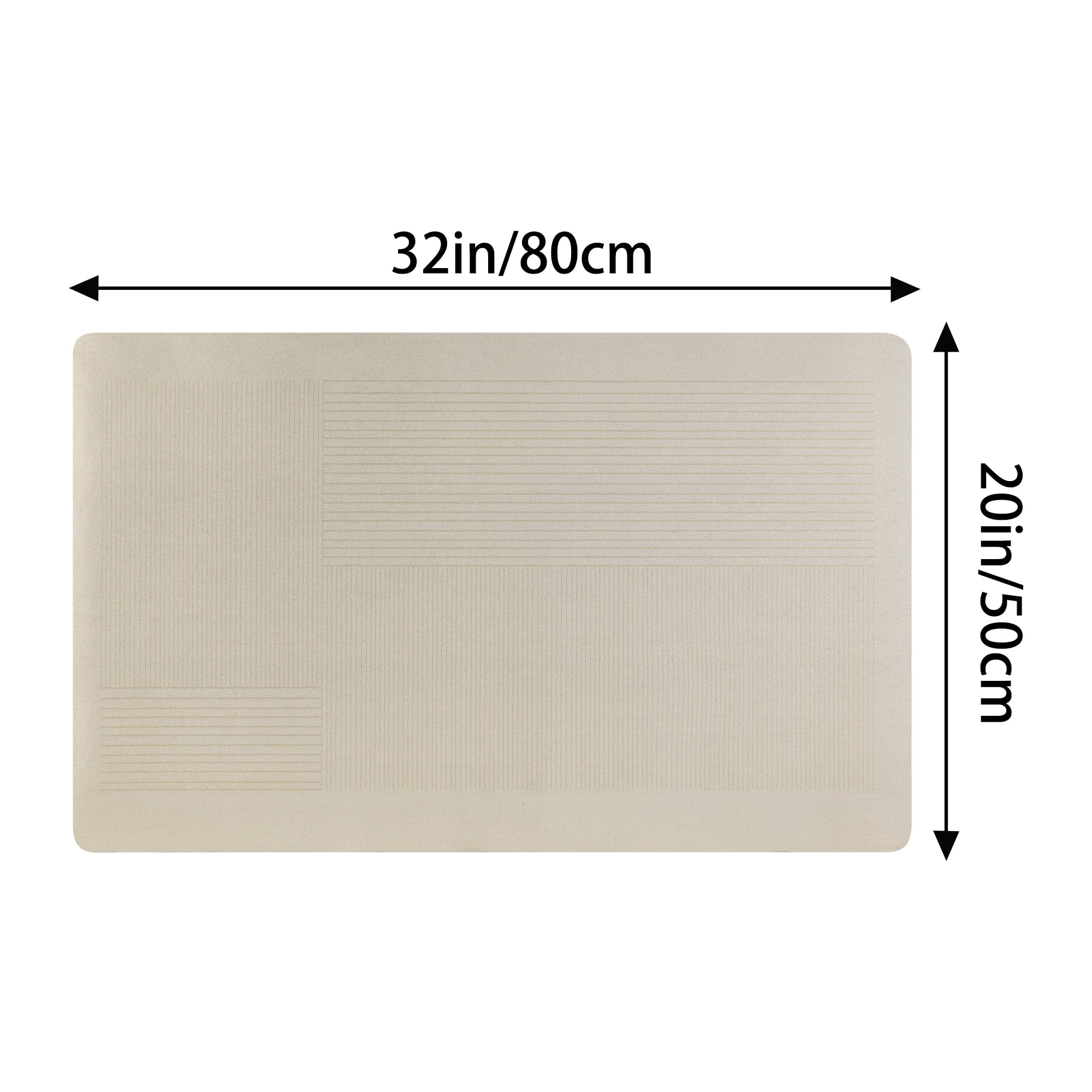Unique Bargains 2 Pcs Modern Soft Comfort Kitchen Rugs Absorbent Non Slip Kitchen Mats Brown-1 20" x 32"/24" x 36"