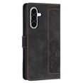 thumbnail image 3 of Leather For Samsung Galaxy A57 5G Case Tulip Embossed 5-card  Flip Wallet Leather Case with Card Holder Magnetic Closure  Phone Cases Cover,Black,For Galaxy A57 5G, 3 of 9