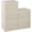 Beige/Gray, variant on Storage Boxes, Collapsible Storage Bins with Lids, Cotton and linen cloth Storage Baskets with Handle, for Books, Closet, Bedroom, Home, 13x9.1x7.9 in, Grey and Beige