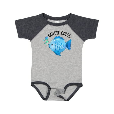 

Inktastic Cutest Catch Cute Blue Fish Gift Baby Boy or Baby Girl Bodysuit
