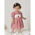 thumbnail image 4 of BemeyourBBs Little Girl Back to School Dress Embroidered Plaid Short Sleeve Dress, 4 of 9