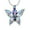 Rainbow-White, variant on Butterfly Cremation Urn Necklace for Ashes Memorial Keepsake with CZ Pendant Jewelry Women Keepsake Bereavement Gift for A Loss of the Loved One