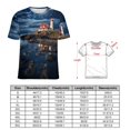 thumbnail image 2 of Lighthouse Sunrise Coast Scenery Pale Blue Tan T Shirts Basic T-Shirt Short Sleeve Ladies Tee Shirt Summer Graphic Clothing, 2 of 6