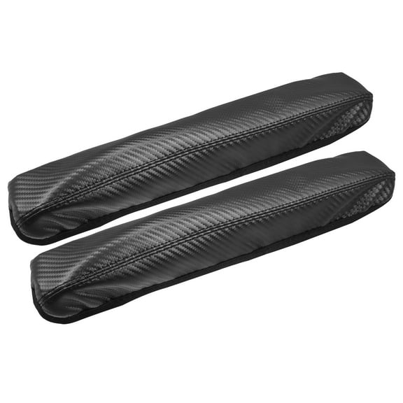 Unique Bargains 2 Pcs Center Console Armrest Cover for Toyota Sienna 2021-2022 Faux Leather Carbon Fiber Pattern Black