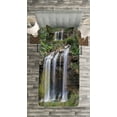 thumbnail image 3 of Ambesonne Nature Quilted Bedspread Set 2 Pcs, Waterfall Forest Sicily, Twin Size, Brown Green White, 3 of 3