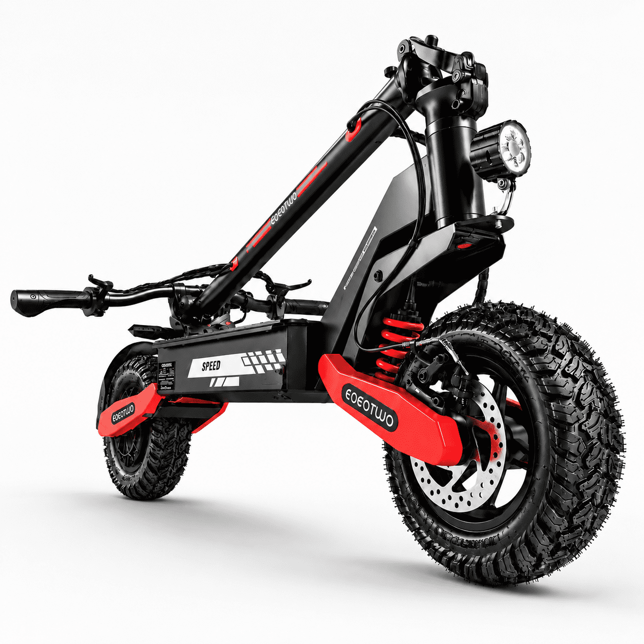 EOEOTWO Off Road Electric Scooter for Adults, 1200W Motor Fast Escooter, Up to 30MPH & 25Miles Long Range, 11" Off-Road Tires, 330lbs MAX Load, Foldable UL 2272