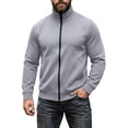 thumbnail image 6 of Frnrwgo Mens Sweatshirt Loose Fit Stand Collar Long Sleeve Solid Color Sports Casual Home Top, 6 of 10