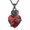 Black-Red, variant on Rose Flower Cremation Urn Necklace for Ashes Heart Urn Necklaces for Human / Pet Memorial Ashes Urn Pendant