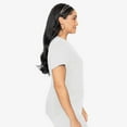 thumbnail image 2 of MED COUTURE Women V-Neck Shirttail Top, Color: White, Size: XS (7459-WHIT-XS), 2 of 5