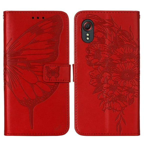 Case for Samsung Galaxy X Cover 5 Flip Cover Magnetic Premium Leather Embossing Butterfly