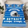 thumbnail image 2 of Erosebridal Sports Themed Sheet Set,American Football City Bed Sheets Set King Size Youth Adults,Rugby Flat Fitted Sheet,Football Fans Sheets with 2 Pillowcases Deep Pockets(Detroit), 2 of 6