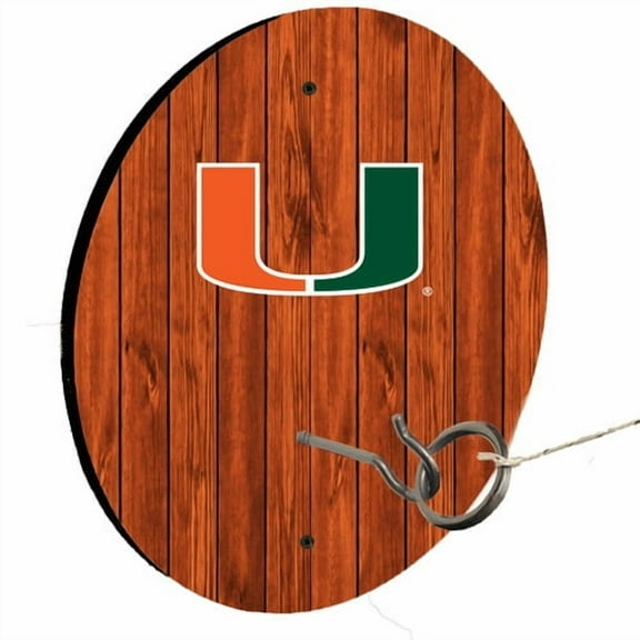 University Of Miami Orange Ring Toss Lawn Game