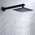 thumbnail image 7 of Sumerain Matte Black Rainfall Shower System With Hand Shower, Pressure Balancing Valve, 7 of 7