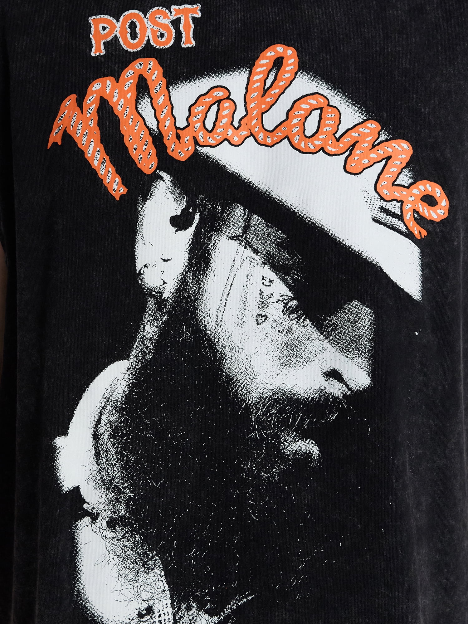 Post Malone Men's & Big Men's Washed Sleeveless Heavyweight Cotton Muscle Tank Top, Sizes XS-3XL