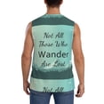 thumbnail image 4 of Uemuo Not All Those Who Wander Are Lost1 Pattern Men's Sleeveless T-Shirt,Muscle Athletic Tank Top, Moisture-wicking Quick-dry Breathable Classic Tee Top for Gym Run Outdoor Sports-X-Large, 4 of 8