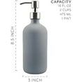 thumbnail image 6 of 16oz Gray Pump Bottles (2-Pack); Gray Coated Glass Soap Dispenser Pump Bottles for Lotion, Hand Care & Liquid Soap$$Home Decor, Kitchen, & Other, 6 of 9