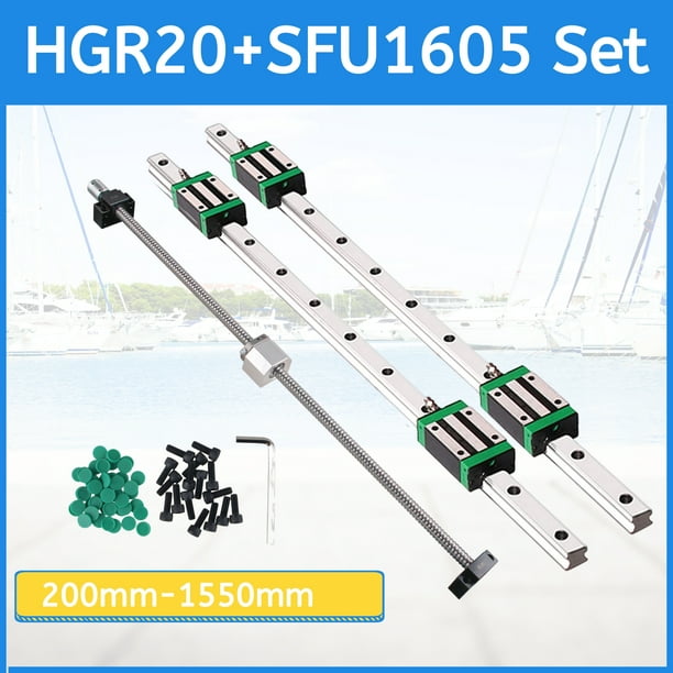 ONLISUM HGR20 Linear Guide Rail Linear Slide Rail with Ballscrew