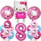 thumbnail image 1 of Decoraciones de fiesta de cumpleaños con temática de Hello Kitty, juego de vajilla con globos, plato de papel, taza, servilleta, juguete de regalo para niños y niñas, 1 of 4