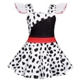 thumbnail image 1 of YiZYiF Robe Imprimée de Dalmatie pour Petite Fille Enfants Tout-Petits Cosplay Jeu de Rôle Déguisement Costume d'Halloween Tenues Noir&Blanc 110, 1 of 7