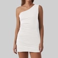 thumbnail image 2 of Vestido falda hip de color liso para mujer - Corte ajustado sin mangas, sexy para ocasiones informales de verano - Tallas S-XL, 2 of 5