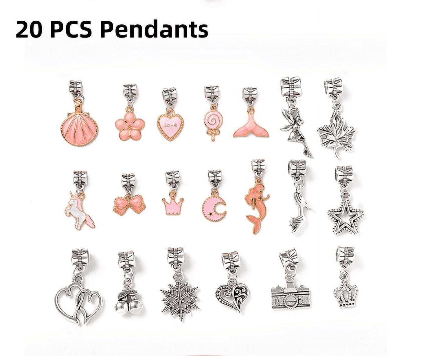 Charm Bracelet Making Kit, Girls Jewelry Making Kit Gifts for Ages 6 7 8 9 10 11 12 Crafts for Girls Perfect Girls Toy,Christmas Gifts for Gilrs (Pink)
