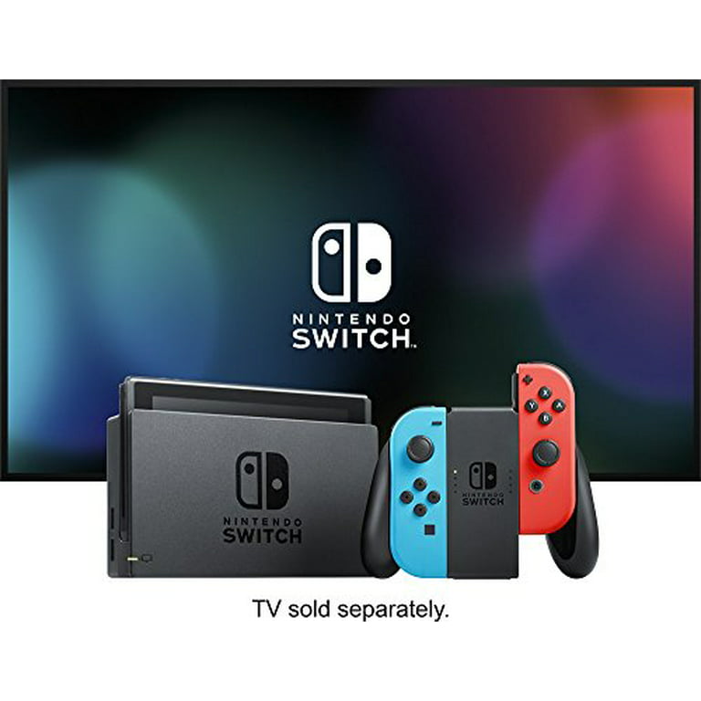 Nintendo Switch with Neon Blue Red Controllers - Micro Center