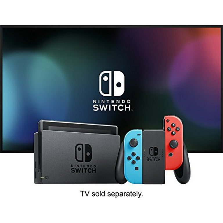 Nintendo Switch with Neon Blue Red Controllers - Micro Center