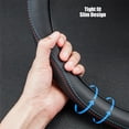 thumbnail image 4 of TIMIFIS Steering Wheel Cover Double Seam Feel Good No-Slip Handlebar Cover Steering Covers, 4 of 7