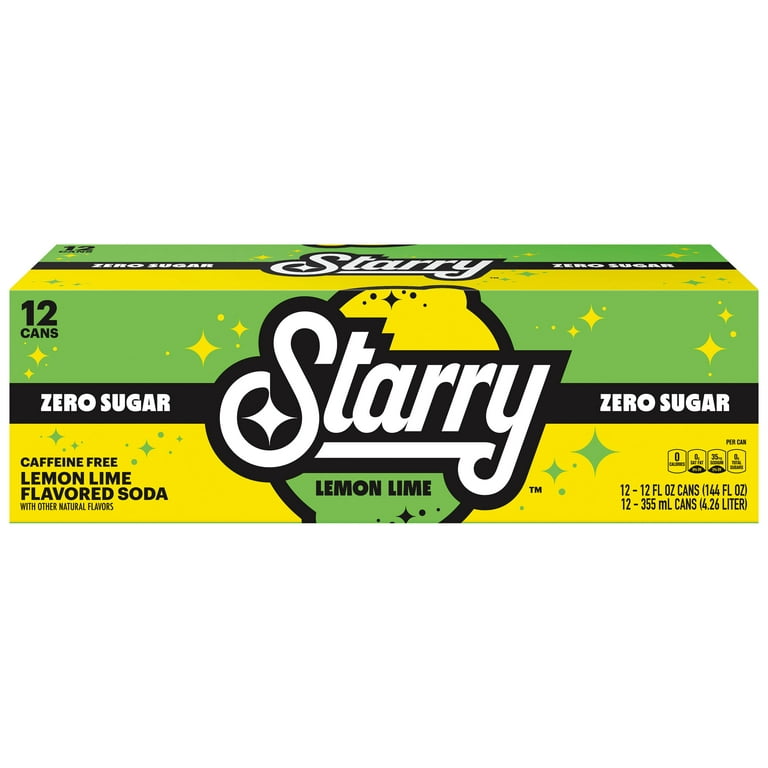 Starry™ Lemon Lime Caffeine Free Soda Cans, 12 pk / 12 fl oz - Kroger