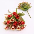thumbnail image 3 of GROWTH TANK Artificial Flowers Red Roses Real Looking Artificial Roses w/ Stem 20 Heads, 3 of 9