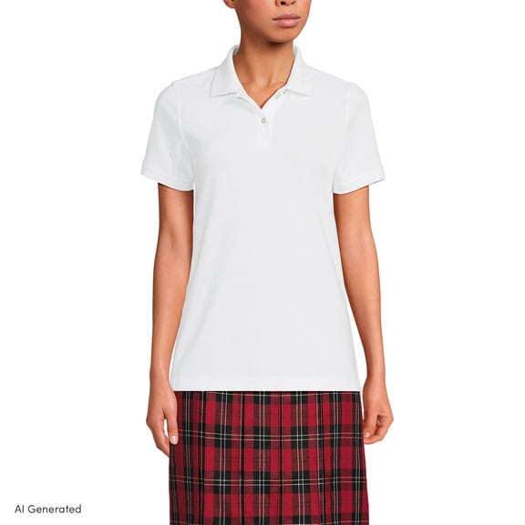 Lands' End Women's Short Sleeve Mesh Polo Shirt