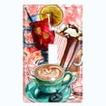 thumbnail image 2 of Metal Light Switch Wall Plate Outlet Cover (Coffee Beans Mocha Tea Marshmallow Treat Pink White Leaves - Single Toggle), 2 of 2
