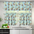 thumbnail image 3 of Yuyamidu Capybara Print Kitchen Curtain Valance and Tiers 3 Panel Set Cute Blackout Curtains for Bedroom Easy to Install Contemporary Trendy Valances Home Decor, 3 of 5