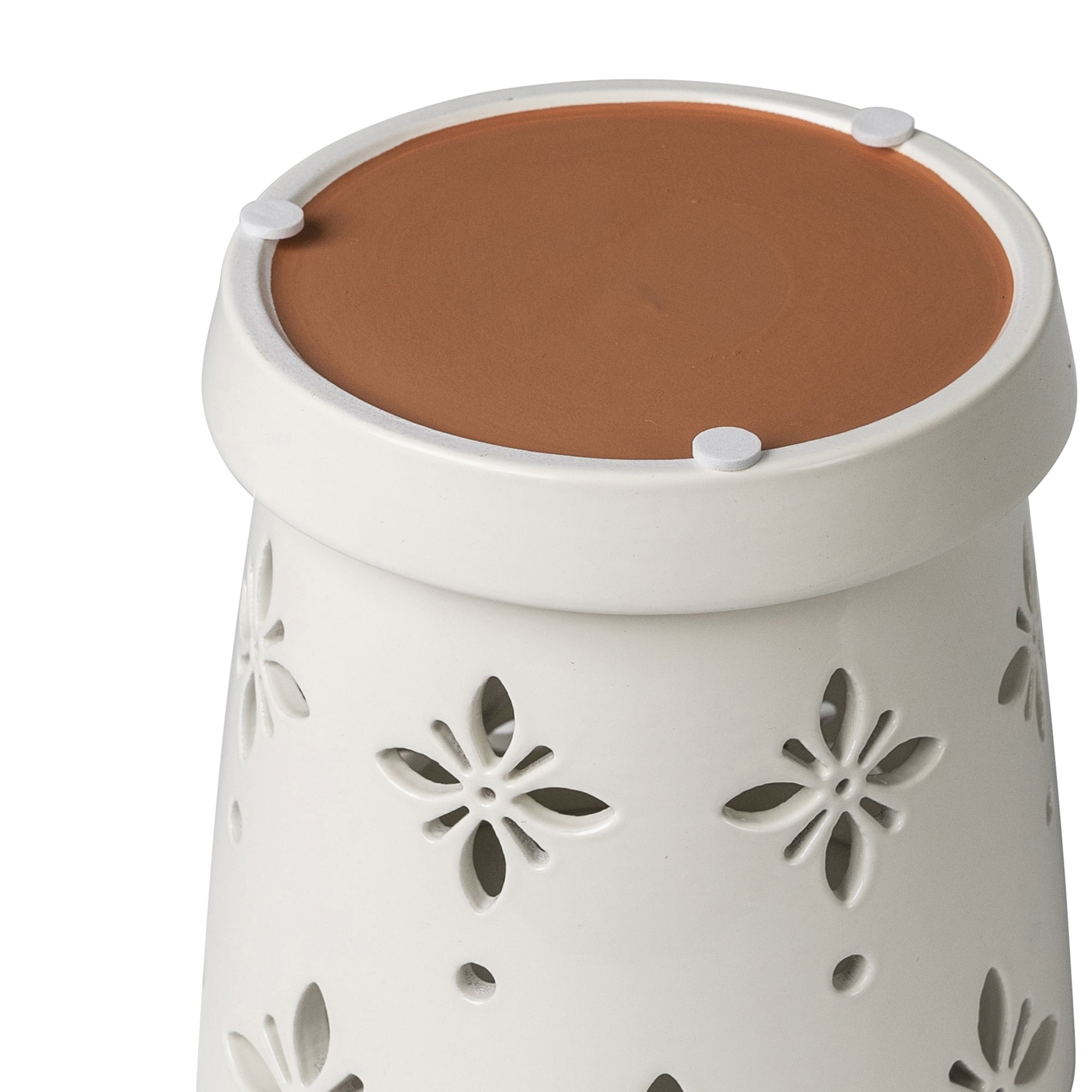 Mainstays 6" x 6" x 6" Round White Ceramic Orchid Plant Planter