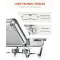 thumbnail image 5 of Wilprep Chafing Dish Buffet Set 4 Pack 8qt Stainless Steel Food Warmers 1/3 Food Pans, 5 of 9