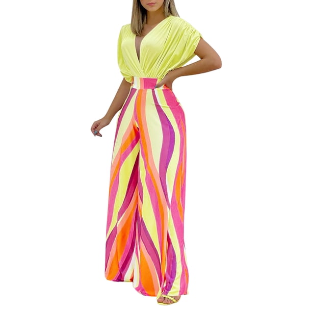 Traje de dos piezas informal de moda con cintura deportiva y estampado floral de verano para mujer Wmkox8yi bvn595