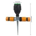 thumbnail image 3 of VBXOAE Alloy Garden Sprinkler 360° Adjustable Rotation ABS Plastic Easy Install Water Saving 3 Gears Ground Insert for Large Area Irrigation, 3 of 7