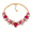 Full Pink Diamond Necklace, variant on Luxury Crystal Pet Link Chain Necklace, Glamorous Faux Diamond Collar for Cats and Small Dogs, Sparkling Jewelry Accessory for Photo Shoots and Parties, Adjustable 12" Length