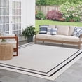 thumbnail image 2 of Nourison  Sandy Indoor / Outdoor Solid Area Rug Ivory/Black 8' x 10' 8' x 10' Blue Rectangle, 2 of 5