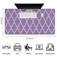 thumbnail image 5 of Long Mouse Pads for Desk,Purple Geometric Quatrefoil Pattern Desk Mats on Top Of Desks, Desk Mouse Pad Extra Large with 3mm Non-Slip Base and Stitched Edge for Gaming,Office,Work,Home 47.3"x23.6", 5 of 6