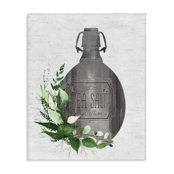Stupell Industries French Country Vintage Bottle with Bathroom Herbs Canvas Art, 16 x 20, by Lettered and Lined