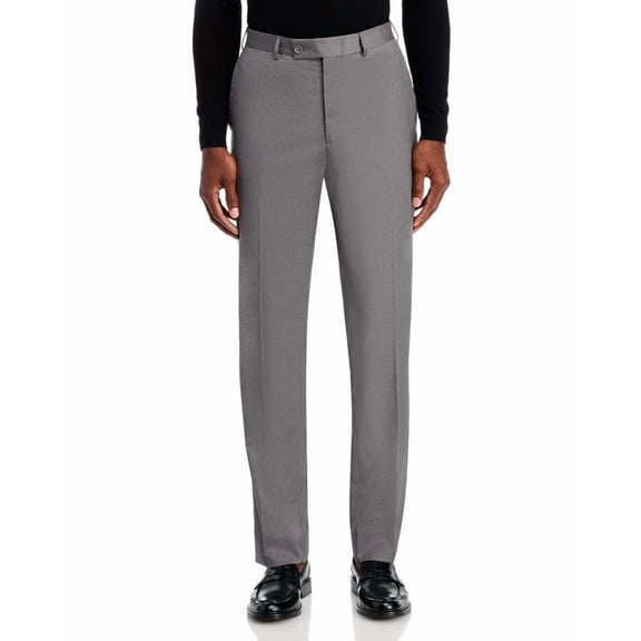 The Men's Store At Bloomingdale's Mens Regular fit Wool Dress Pants 36 / 30 Gray Solid