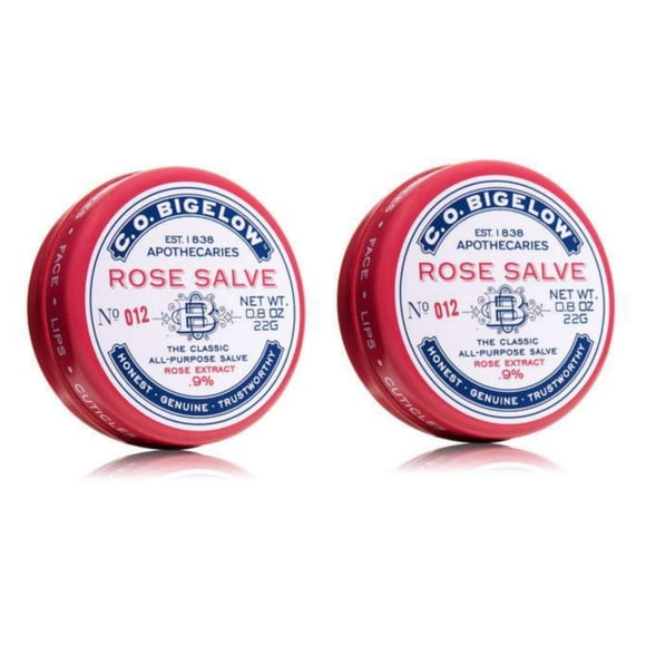CO. Bálsamo labial Bigelow All Purpose Classic Rose Salve, lata de 0,8 oz (22 g), paquete de 2